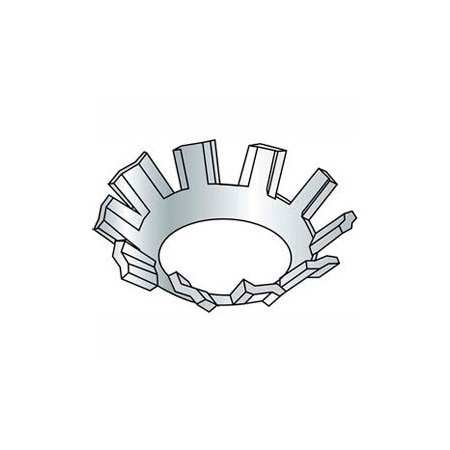 #8 External Tooth Countersunk Lock Washer - .177/.167in I.D. - Steel - Zinc - Grade 2 - 100 Pk